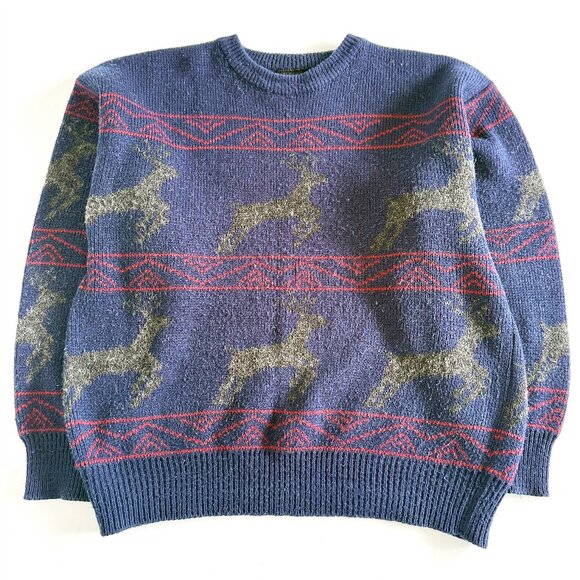 Vintage Blitz, Reindeer Holiday Sweater / Christmas Sweater - Picture 1 of 3